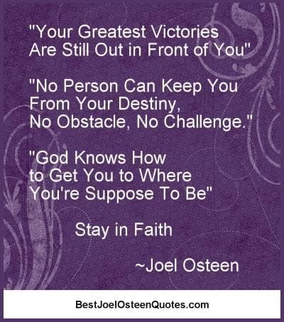 Joel Osteen Faith Message - Rebecca Alderman continues with more information...